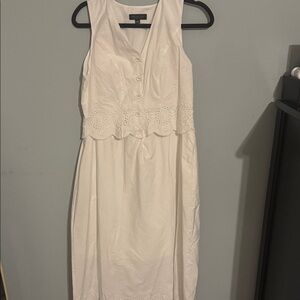 Rachel Zoe White Eyelet Midi Dress